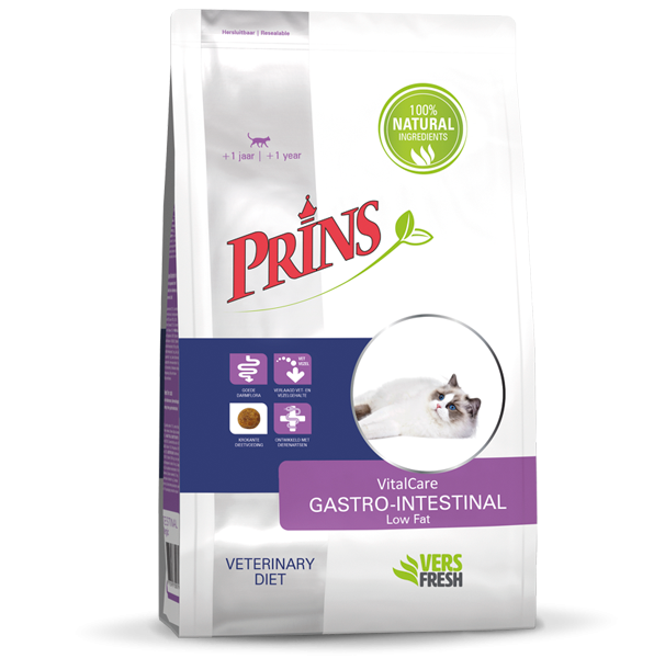 PRINS VITALCARE VETERINARY DIET FOR CATS GASTROINTESTINAL LOW FAT